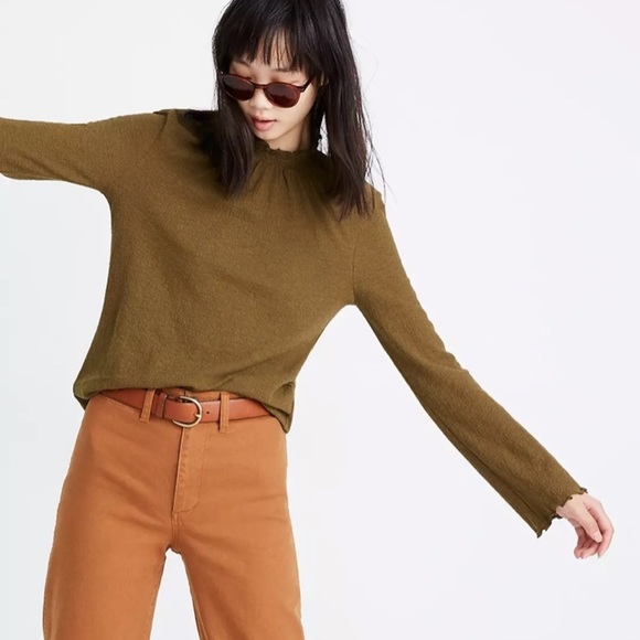 Madewell Tops - Madewell Olive Green Long Sleeve Top